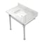 Kingston Brass KVPB36MSQ1 36-Inch Carrara Marble Console Sink, Marble White/Polished Chrome KVPB36MSQ1 - alternate 1